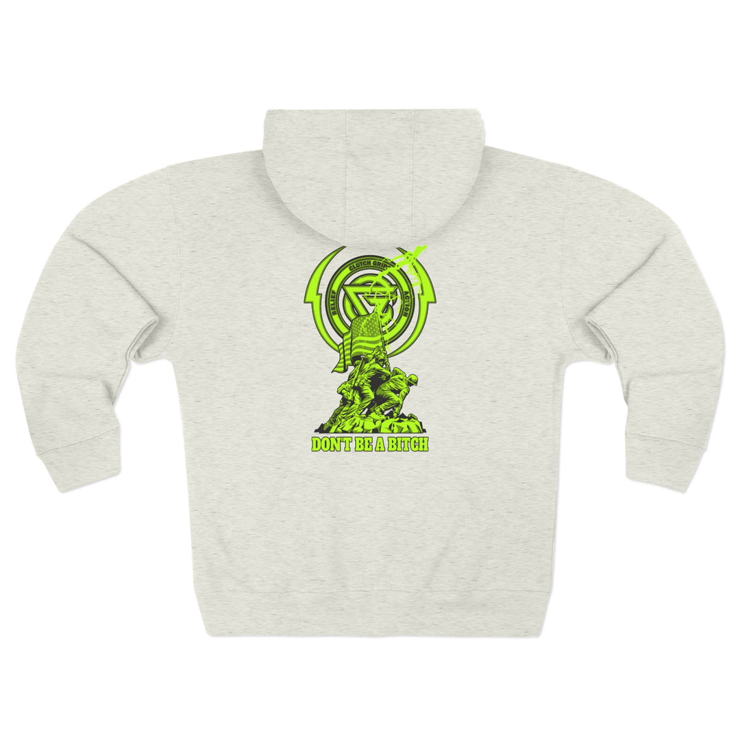 CG PATRIOT WARRIOR HYPER GREEN /DONT BE A BITCH ZIP UP