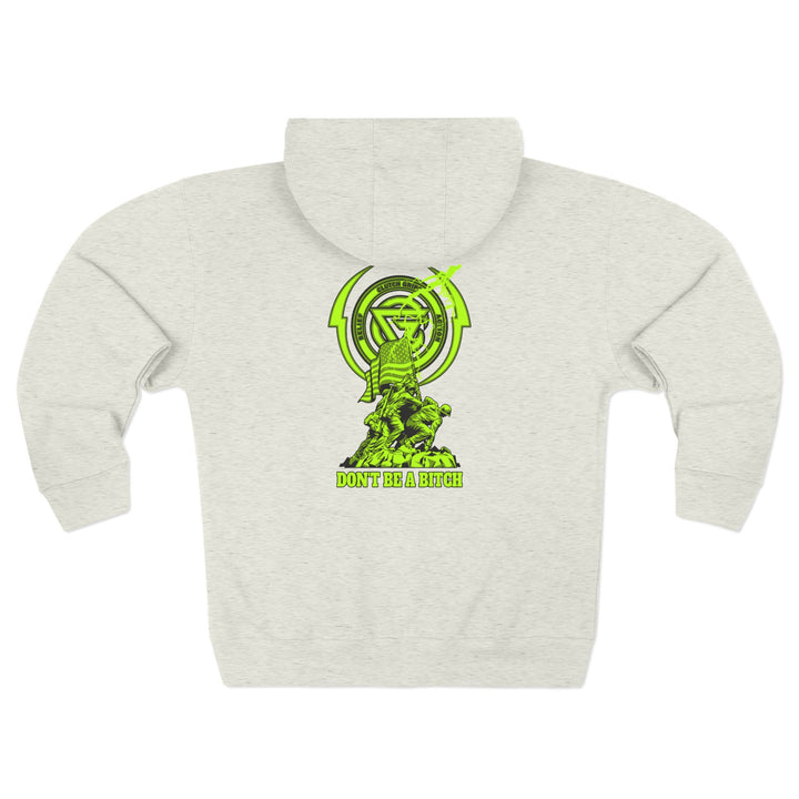 CG PATRIOT WARRIOR HYPER GREEN /DONT BE A BITCH ZIP UP