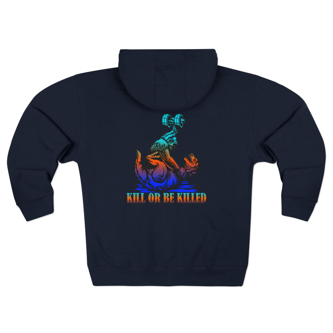 CG APE VS ZILLA BLUE ORANGE WHITE FADE/KILL OR BE KILLED ZIP UP
