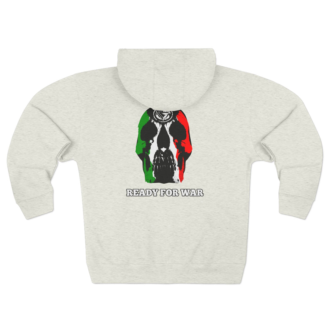 CG SKULL RED WHITE GREEN /READY FOR WAR ZIP UP