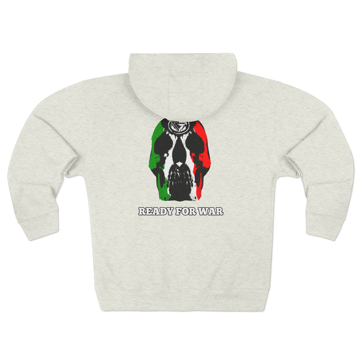 CG SKULL RED WHITE GREEN /READY FOR WAR ZIP UP