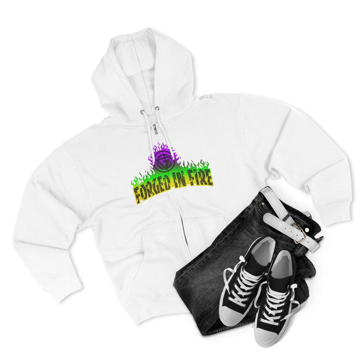 CG LIFT KICK YELLOW GREEN PURPLE FADE/WELCOME TO THE JUNGLE ZIP UP