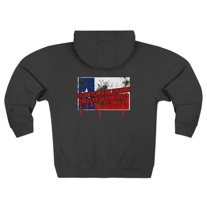 CG MASK RED WHITE BLUE TEXAS FLAG ON BACK/BETTER TO DIE STANDING THAN LIVE ON YOUR KNEES