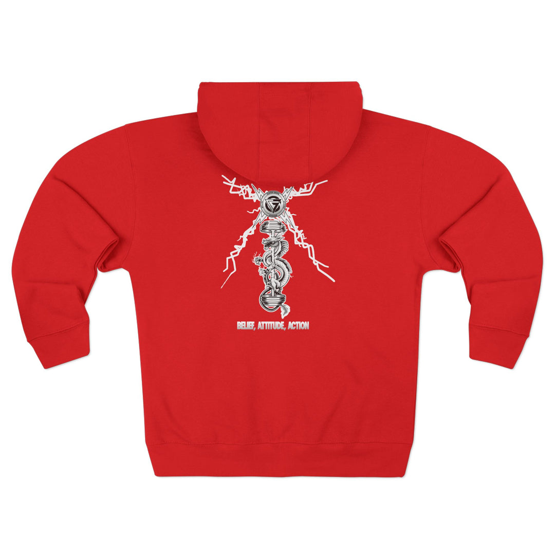 CG DRAGON BELL LIGHTNING WHITE /BELIEF ATTITUDE ACTION ZIP UP