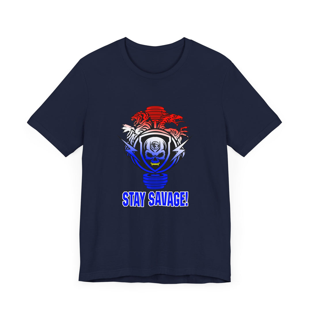 TIGER VS DRAGON RED WHITE BLUE FADE /STAY SAVAGE