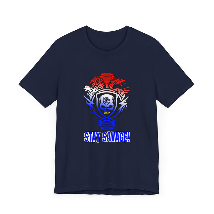 TIGER VS DRAGON RED WHITE BLUE FADE /STAY SAVAGE