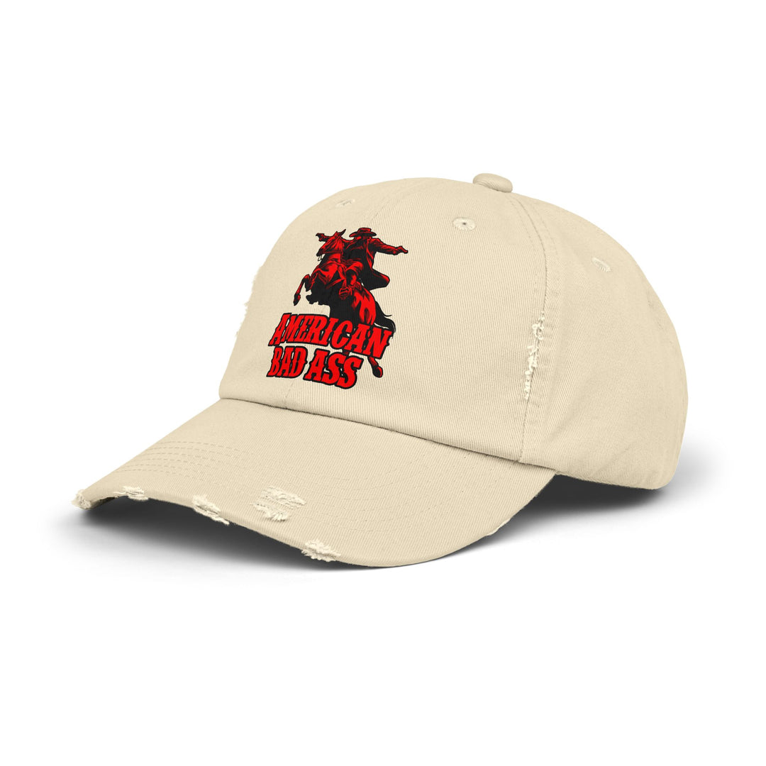 COWBOY OUTLAW RED/AMERICAN BADASS CAP