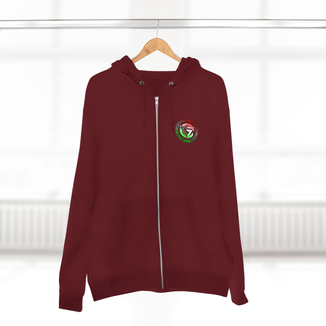 SKULLATOR SGL BELL DRAGON TIGER RED WHITE GREEN FADE/READY FOR WAR ZIP UP