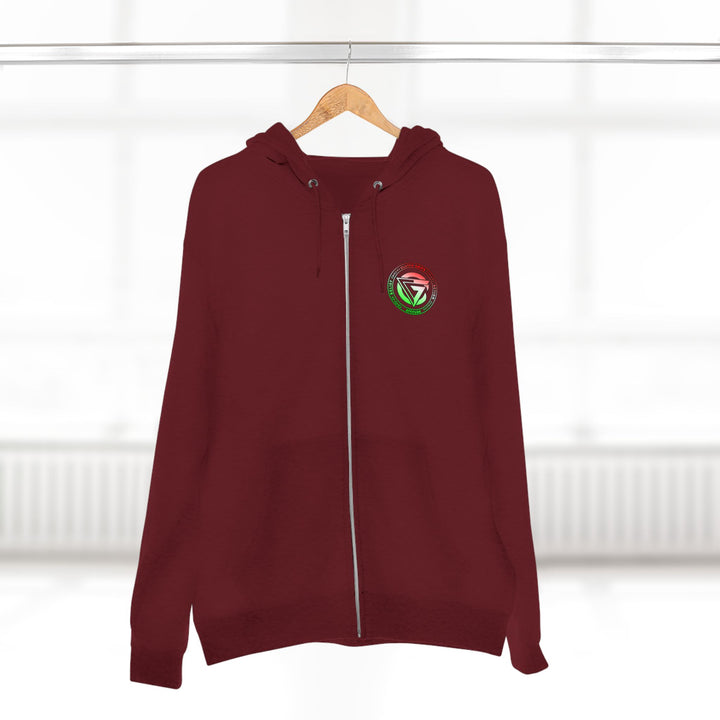 SKULLATOR SGL BELL DRAGON TIGER RED WHITE GREEN FADE/READY FOR WAR ZIP UP