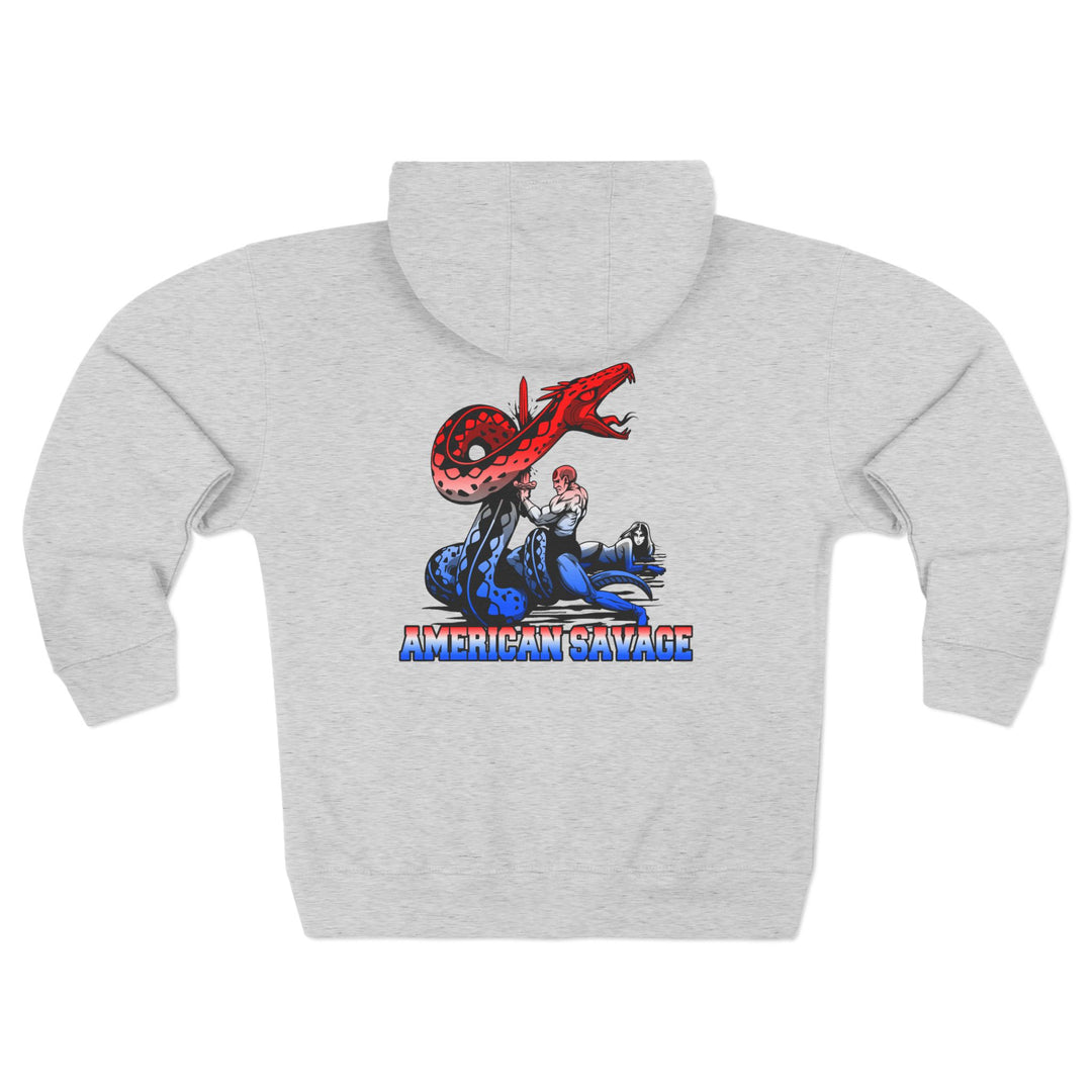 CG SERPENT SLAYER RED WHITE BLUE FADE /AMERICAN SAVAGE ZIP UP