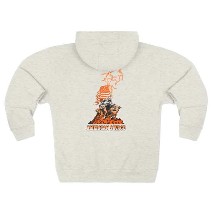 CG A AMERICAN WARRIORS ORANGE WHITE FADE /AMERICAN SAVAGE ZIP UP