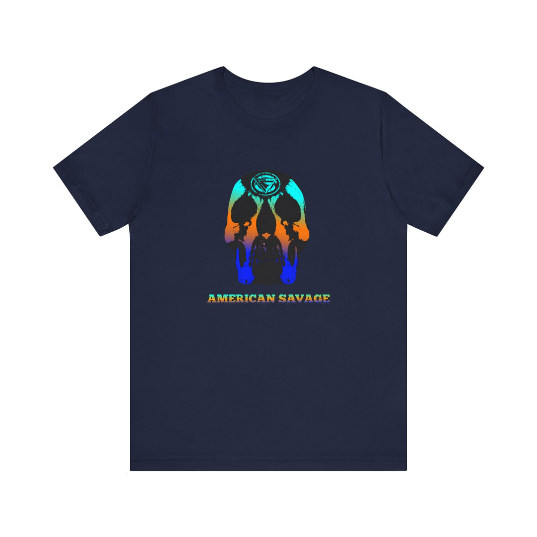 SKULLATOR BLUE ORANGE AQUA  /AMERICAN SAVAGE