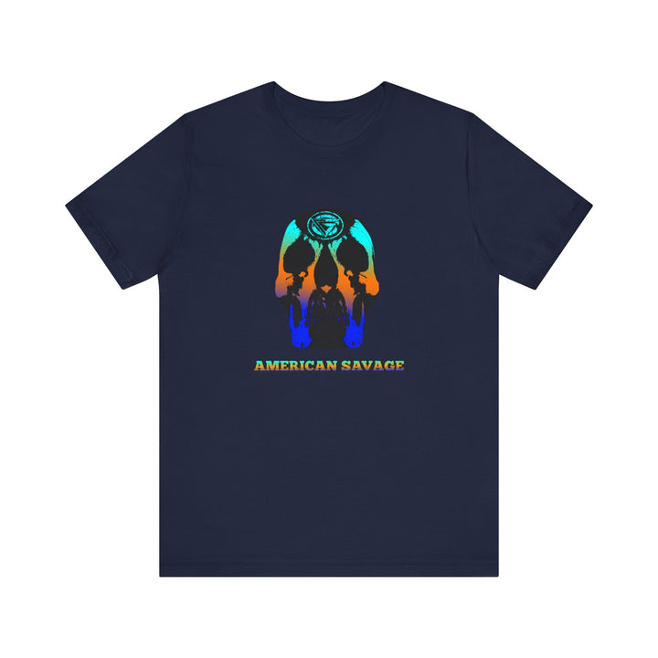 SKULLATOR BLUE ORANGE AQUA  /AMERICAN SAVAGE