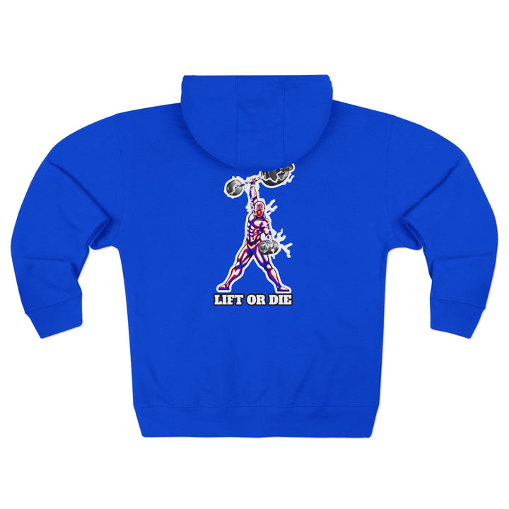 MAC POWER LIFT RED BLUE WHITE/LIFT OR DIE ZIP UP