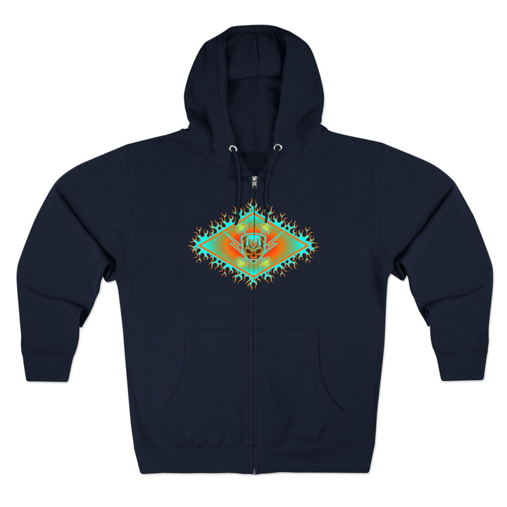 CG DIAMOND DBL BELL SKULL MIAMI COLORS /CLUTCHGRIPS ZIP UP