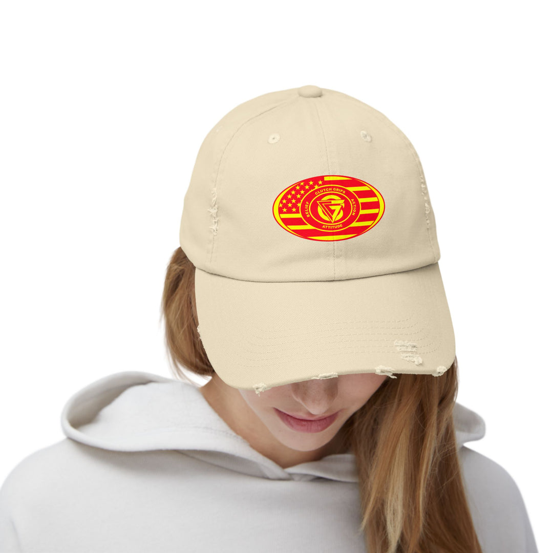 CG AMERICAN SUPERIOR GOLD & RED BLOODED FREEDOM FLAG CAP