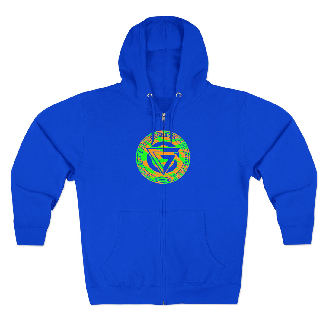 TIGER VS TIGER GREEN ORANGE /WELCOME TO THE JUNGLE ZIP UP