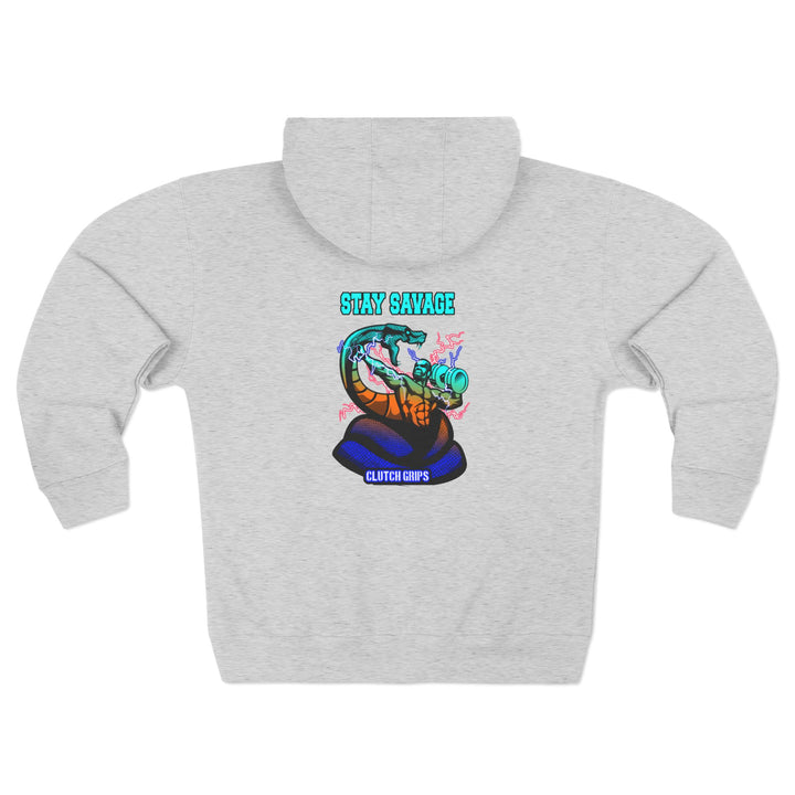 MAC VS SNAKE BLUE ORANGE  AQUA /STAY SAVAGE ZIP UP