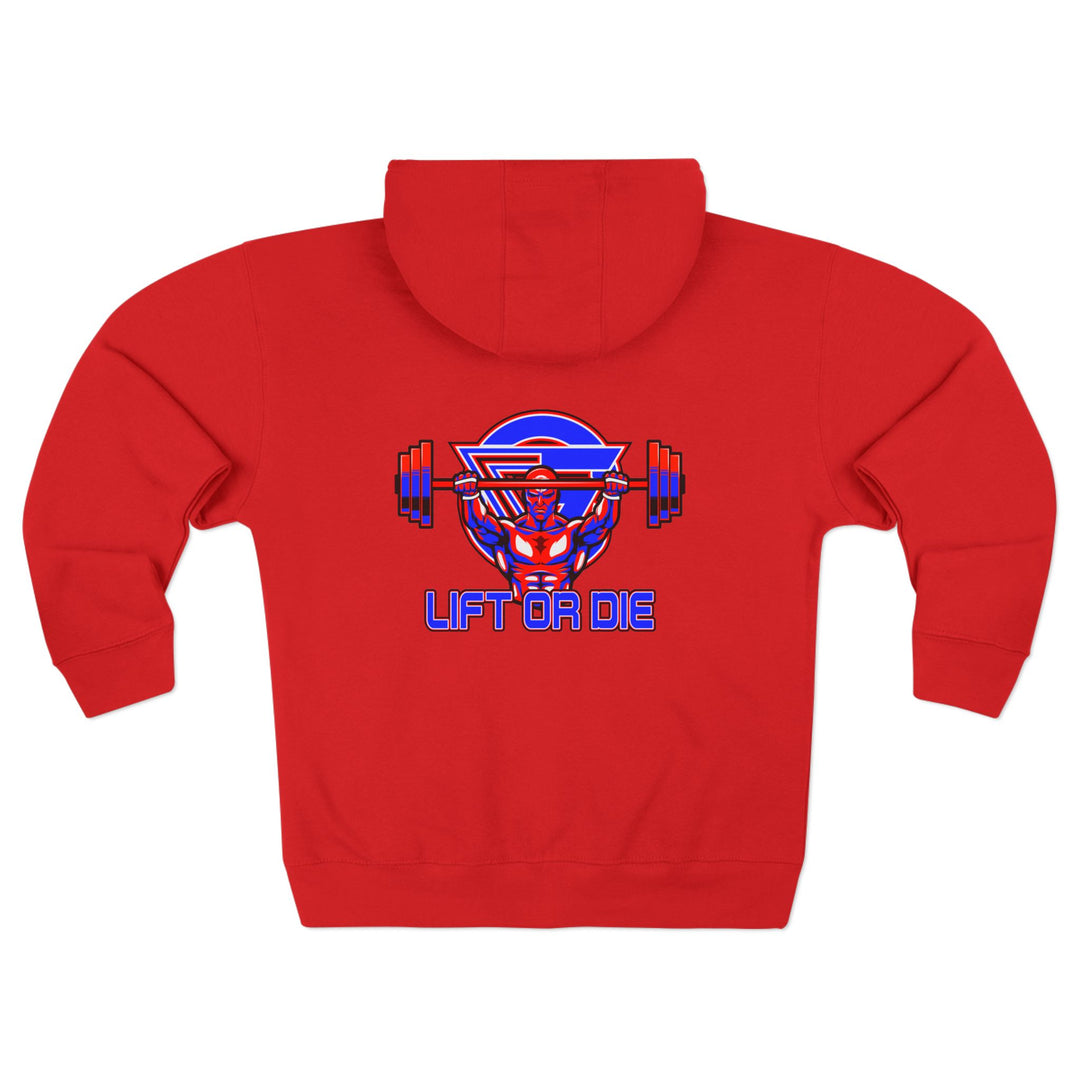 CG ENTER THE MAC RED WHITE BLUE /LIFT OR DIE ZIP UP