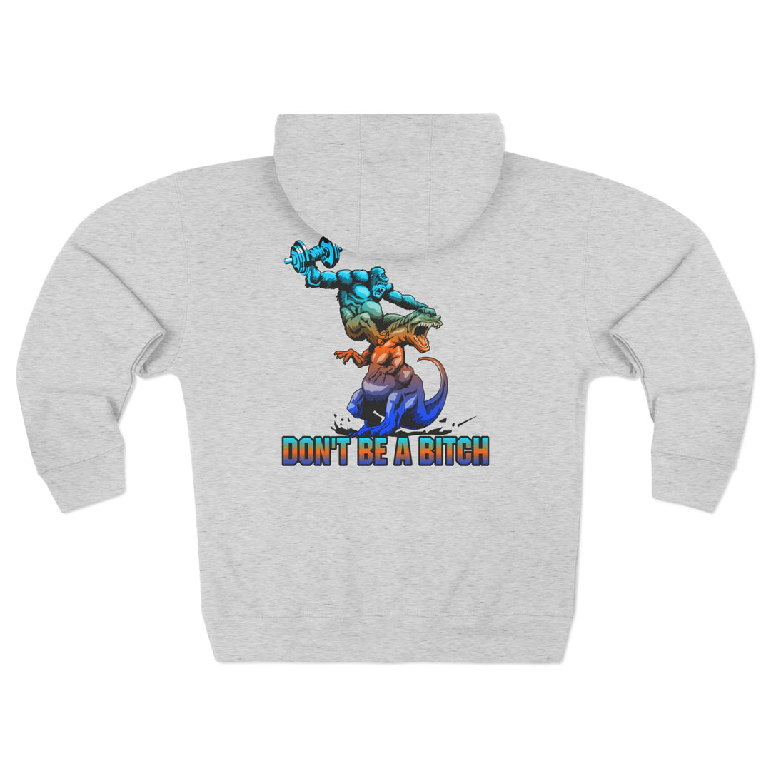 CG APE VS ZILLA 2ND FIGHT BLUE ORANGE AQUA /DONT BE A BITCH ZIP UP