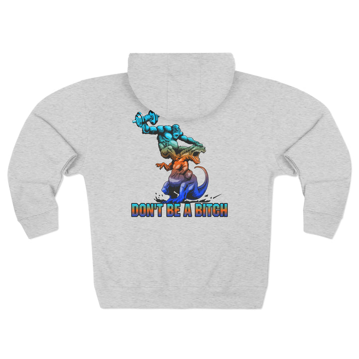CG APE VS ZILLA 2ND FIGHT BLUE ORANGE AQUA /DONT BE A BITCH ZIP UP