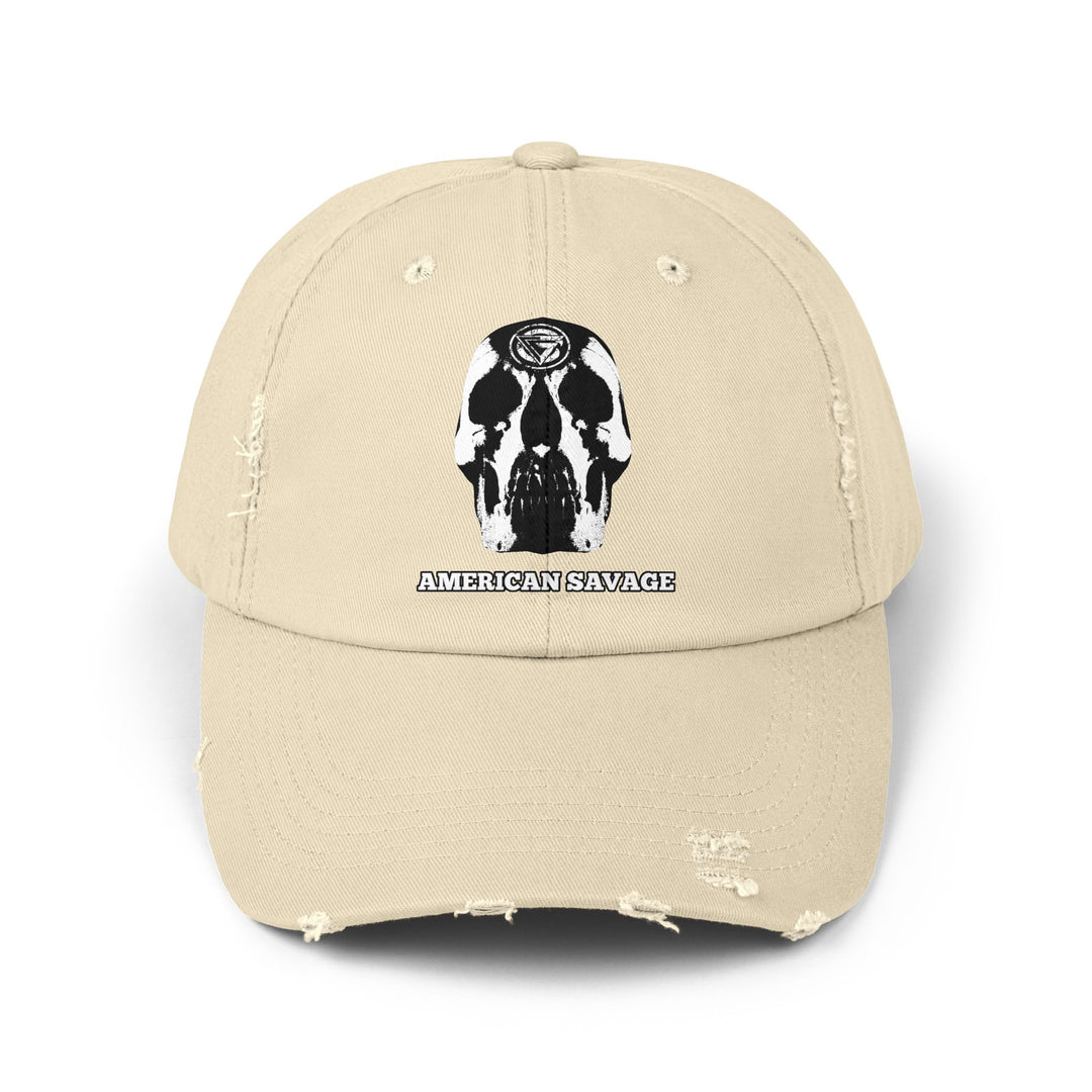 CG SKULL WHITE /AMERICAN SAVAGE CAP