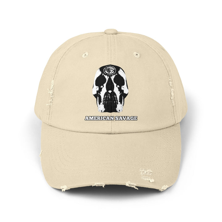 CG SKULL WHITE /AMERICAN SAVAGE CAP