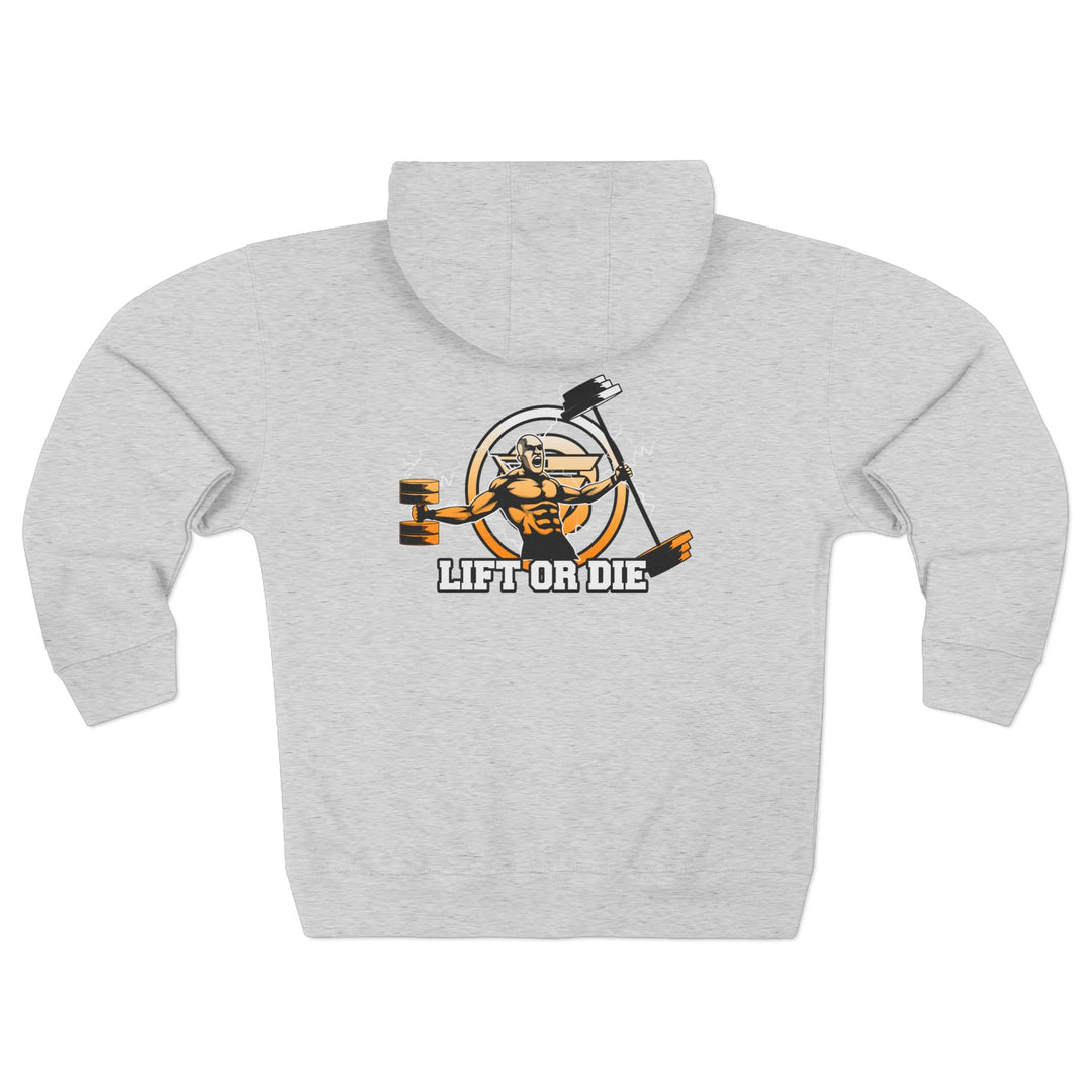SPARTAN LIFT WHITE ORANGE FADE /LIFT OR DIE ZIP UP