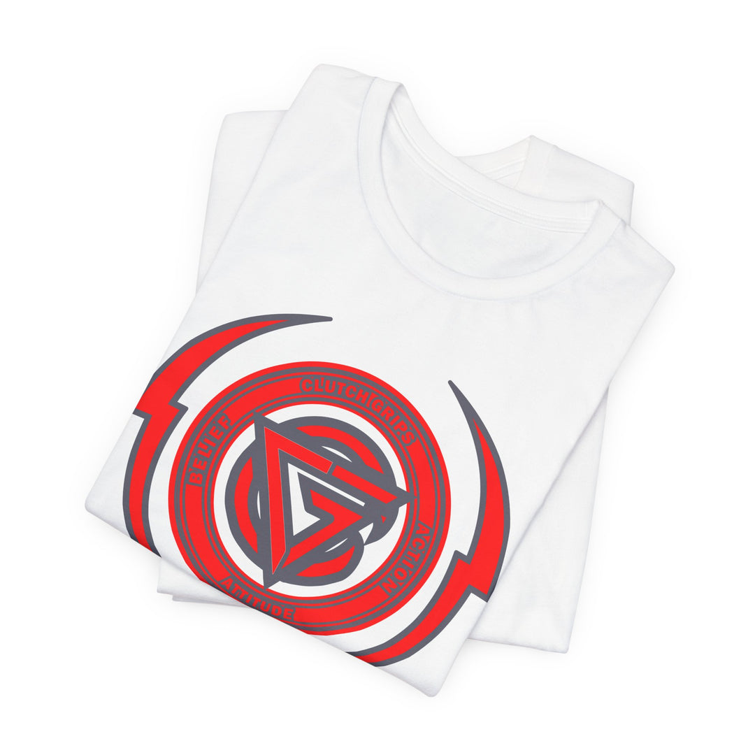 CG LOGO GREY RED /LIGHTNING ARCHES