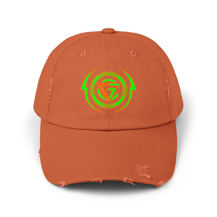 CG LOGO LIGHTNING ARCHES HYPER ORANGE GREEN /BELIEF ATTITUDE ACTION CAP