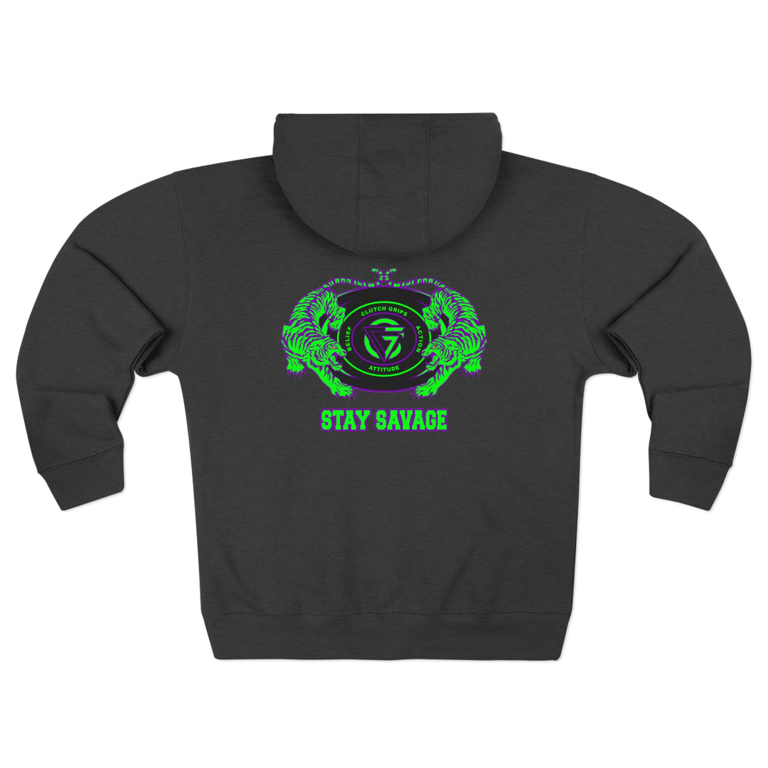 CG TIGER VS TIGER PURPLE GREEN /STAY SAVAGE ZIP UP