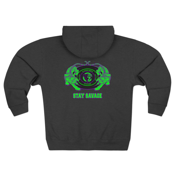 CG TIGER VS TIGER PURPLE GREEN /STAY SAVAGE ZIP UP