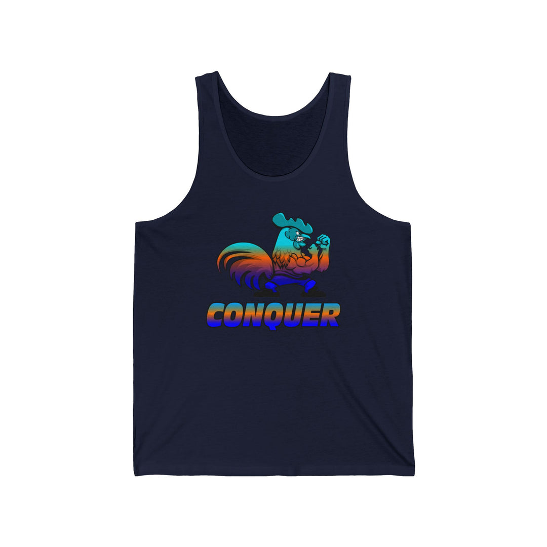 CG ANGRY ROOSTER BLUE ORANGE AQUA  FADE/CONQUER