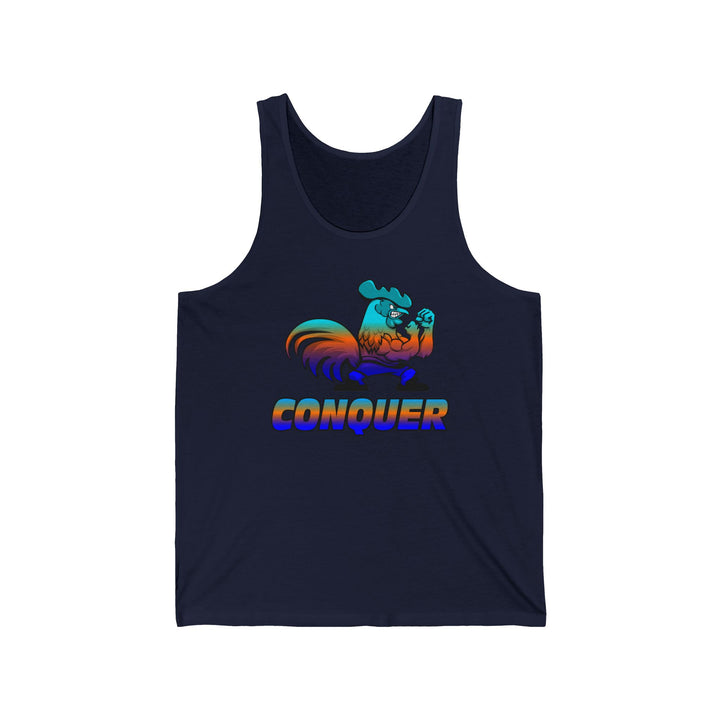 CG ANGRY ROOSTER BLUE ORANGE AQUA  FADE/CONQUER
