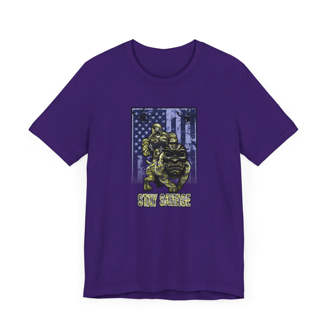 ANGRY DOG YELLOW CAMO FLAG/STAY SAVAGE