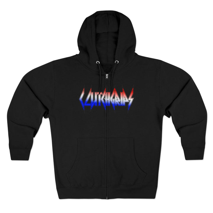 CG SKULL RED WHITE BLUE FADE /AMERICAN SAVAGE ZIP UP