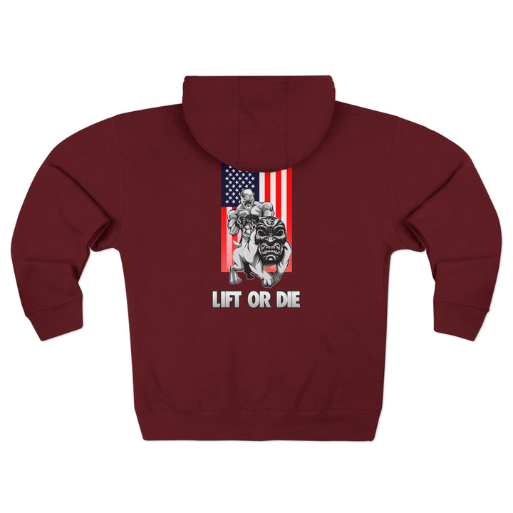 CG ANGRY DOG USA/LIFT OR DIE ZIP UP