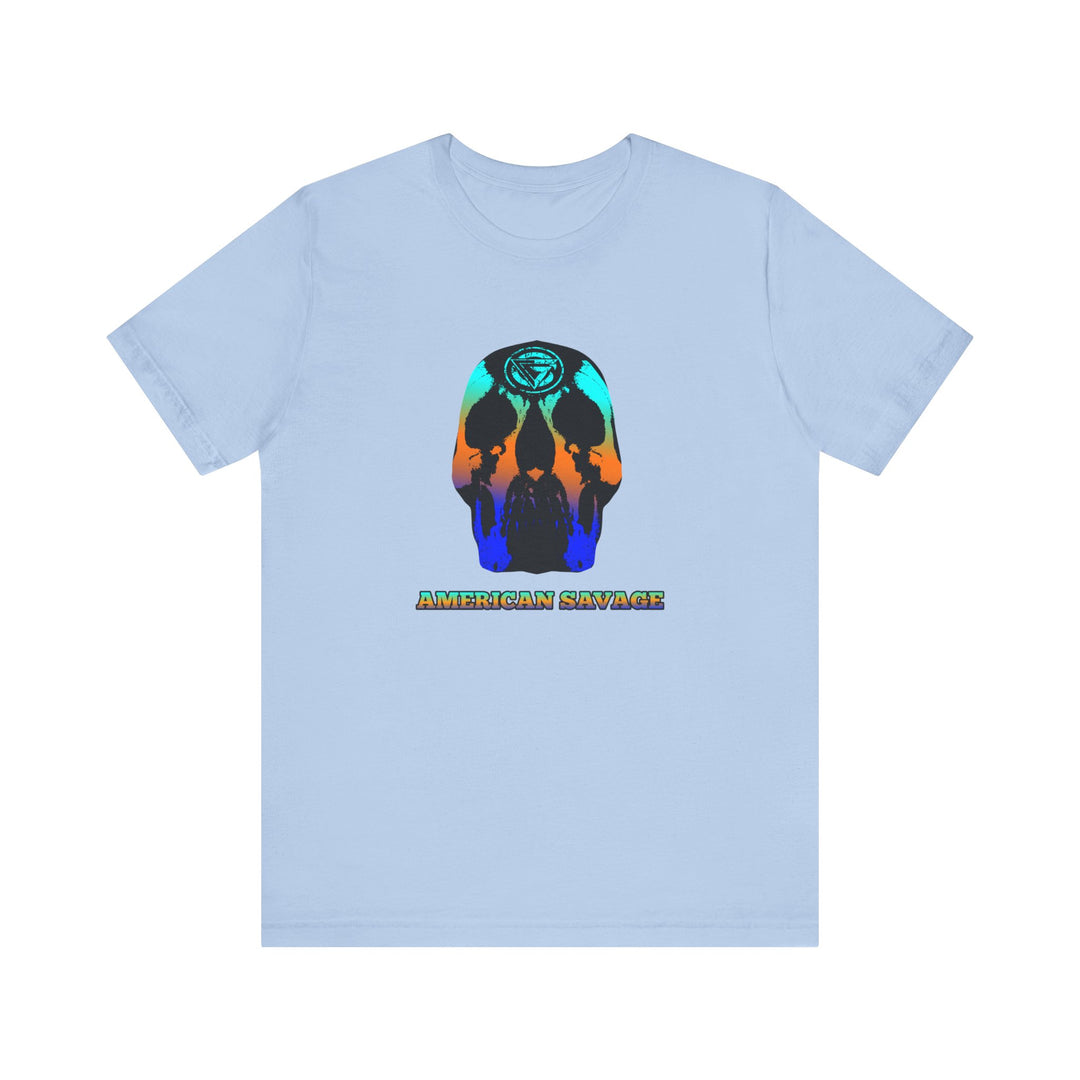 SKULLATOR BLUE ORANGE AQUA  /AMERICAN SAVAGE