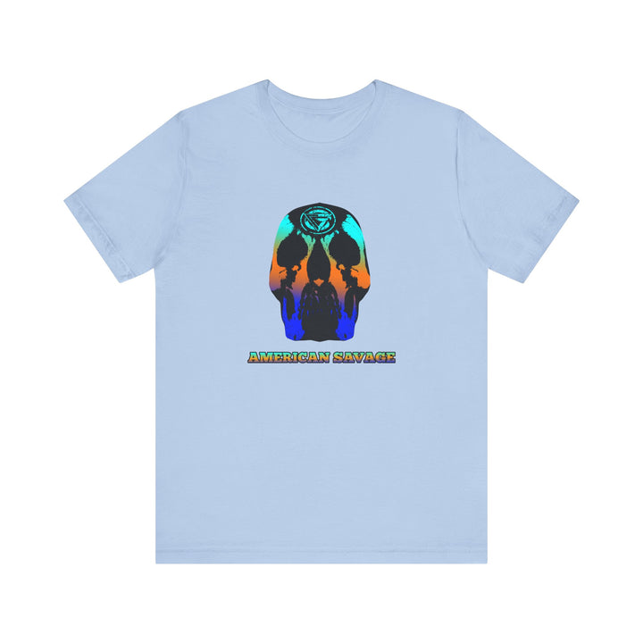 SKULLATOR BLUE ORANGE AQUA  /AMERICAN SAVAGE
