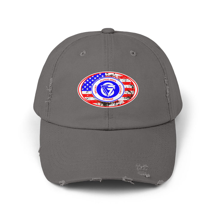 CG OVAL LOGO DISTRESSED FLAG /BELIEF ATTITUDE ACTION CAP