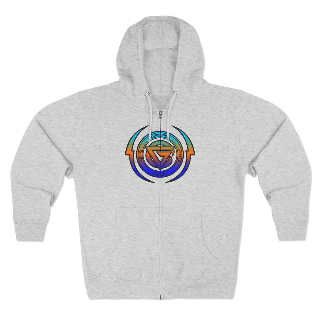 CG SKULLATOR BLUE ORANGE AQUA /WORLD DOMINATION ZIP UP