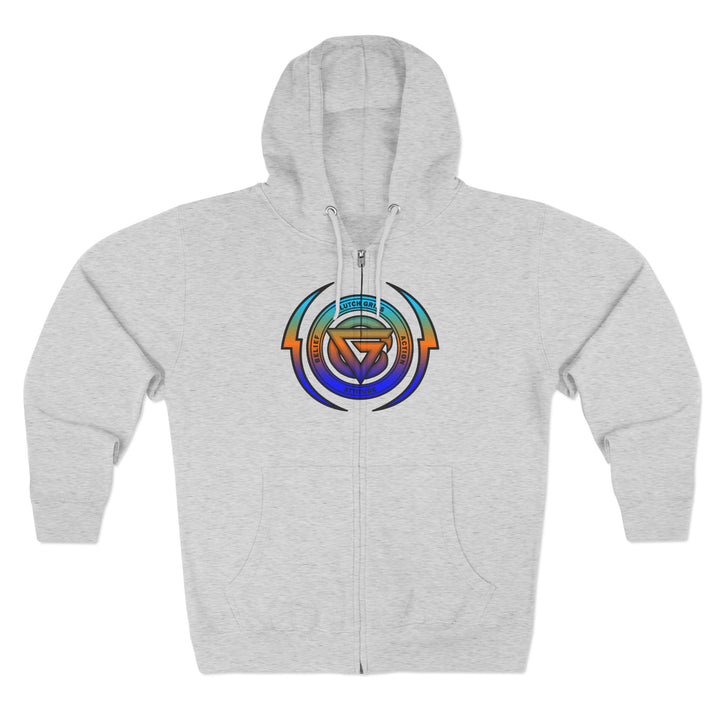 CG SKULLATOR BLUE ORANGE AQUA /WORLD DOMINATION ZIP UP