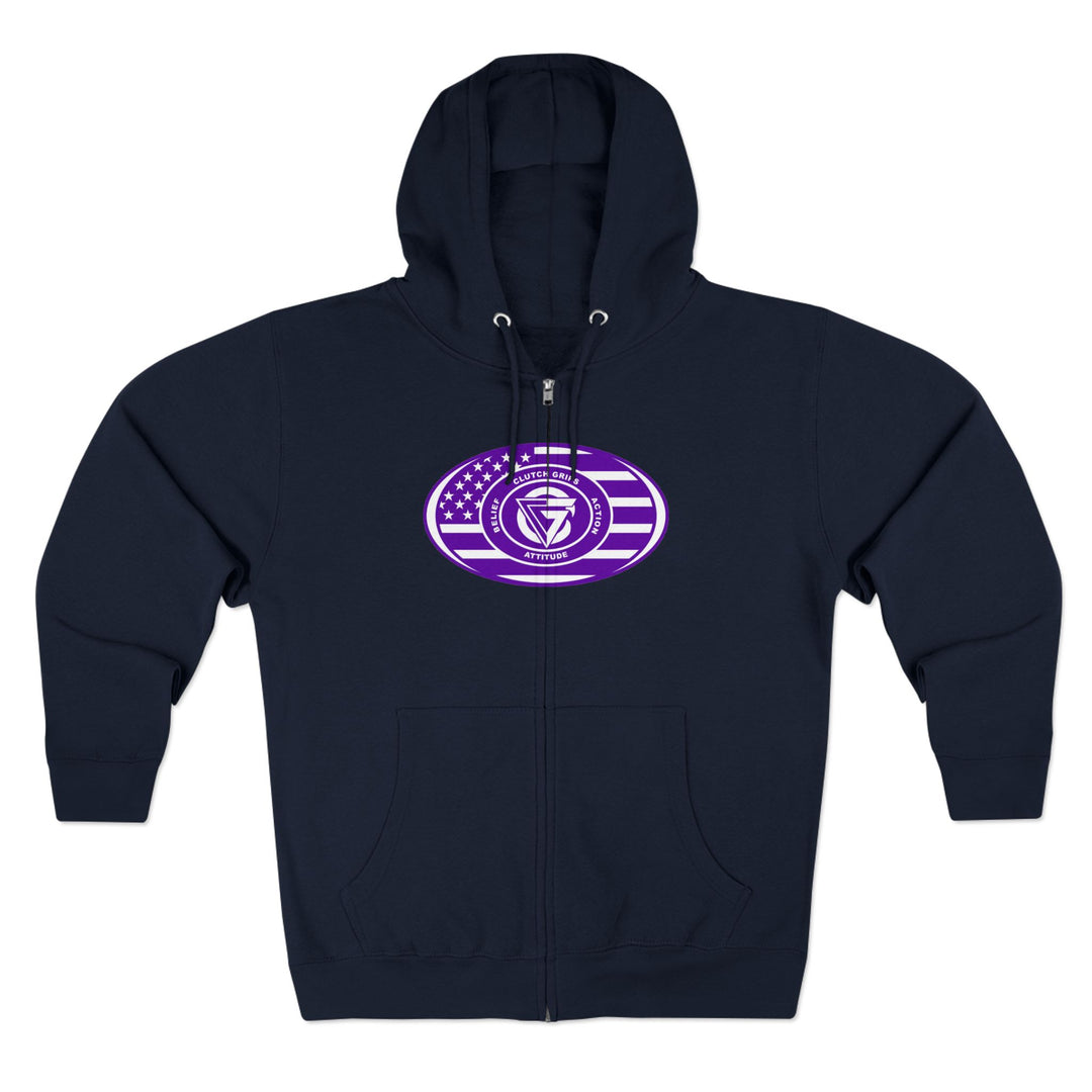 CG PATRIOT WARRIOR PURPLE WHITE /DONT BE A BITCH ZIP UP