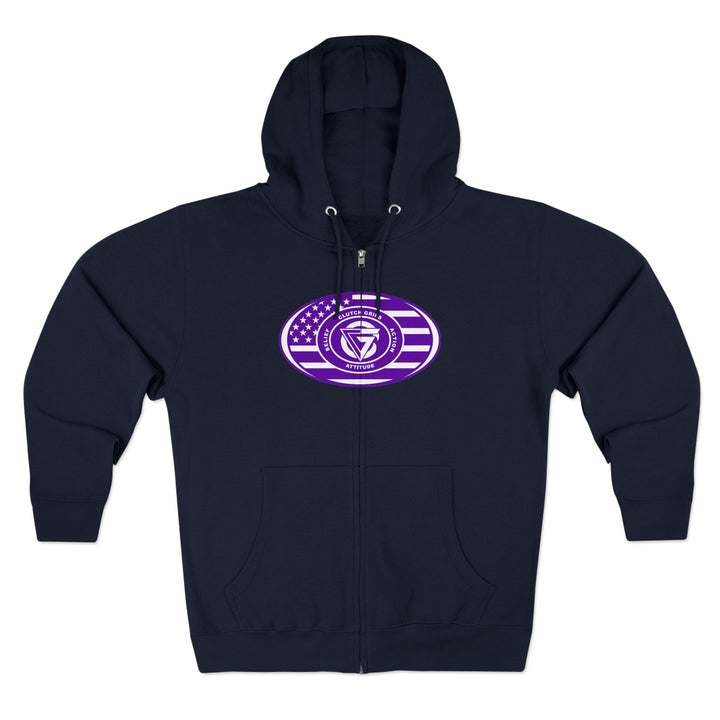 CG PATRIOT WARRIOR PURPLE WHITE /DONT BE A BITCH ZIP UP