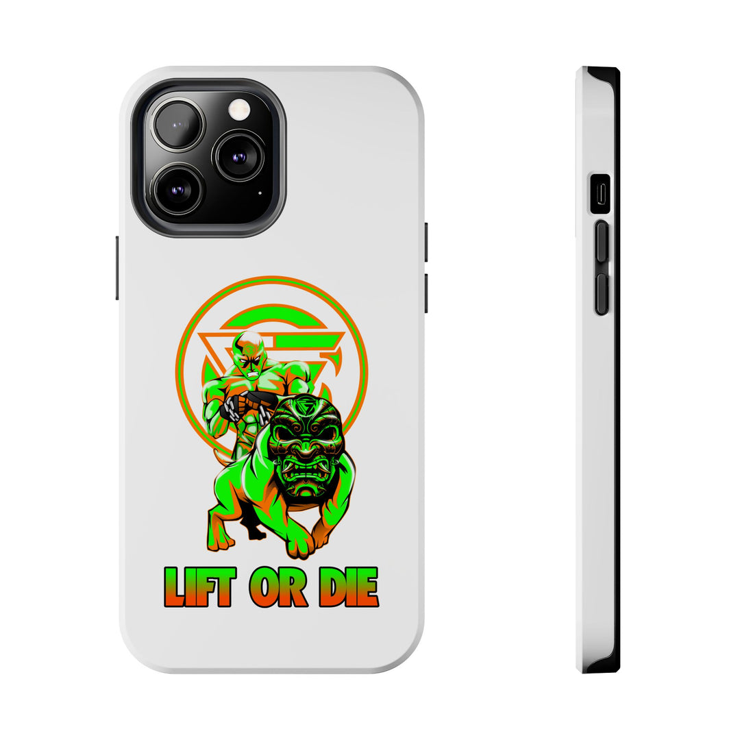 ANGRY DOG ORANGE GREEN PHONE CASE /LIFT OR DIE