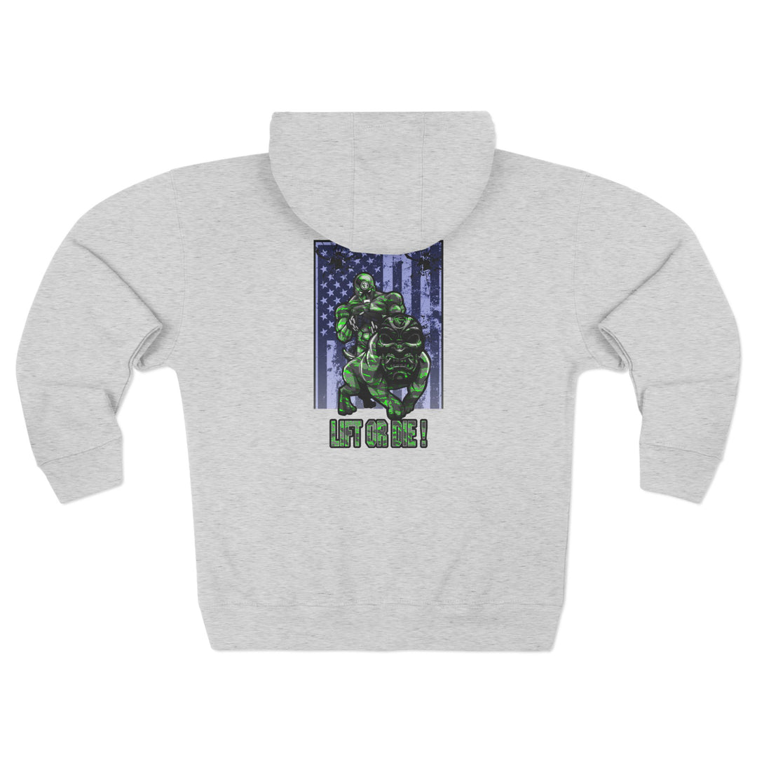 CG ANGRY DOG GREEN GREY CAMO /LIFT OR DIE ZIP UP