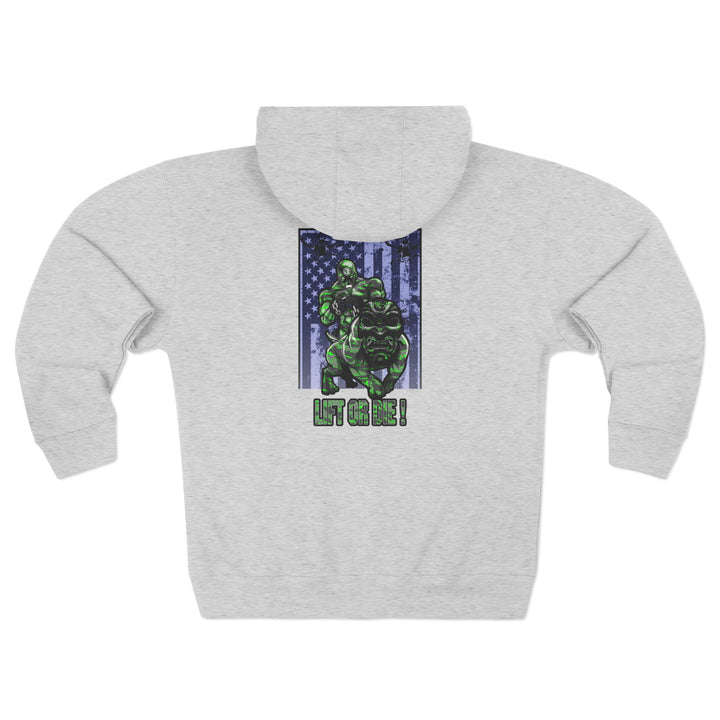 CG ANGRY DOG GREEN GREY CAMO /LIFT OR DIE ZIP UP