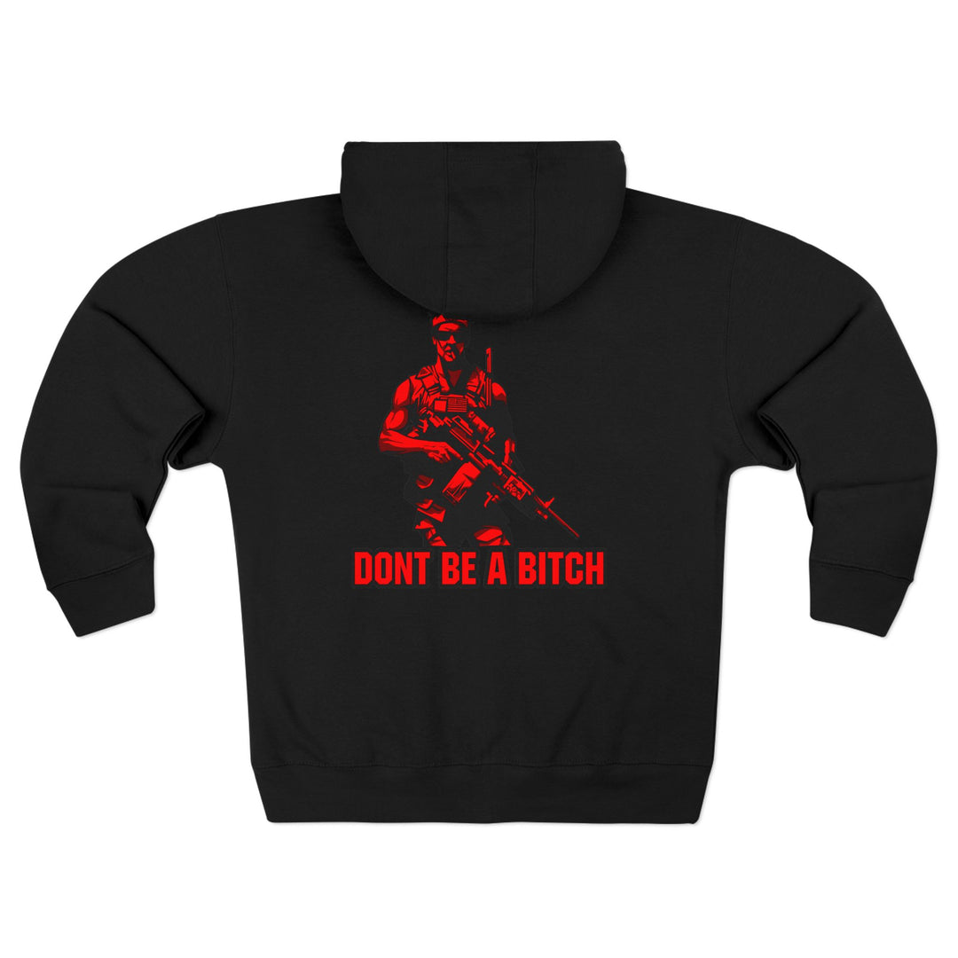 CG  NAVY SEAL TRIBUTE  RIP RED BLACK /DONT BE A BITCH ZIP UP