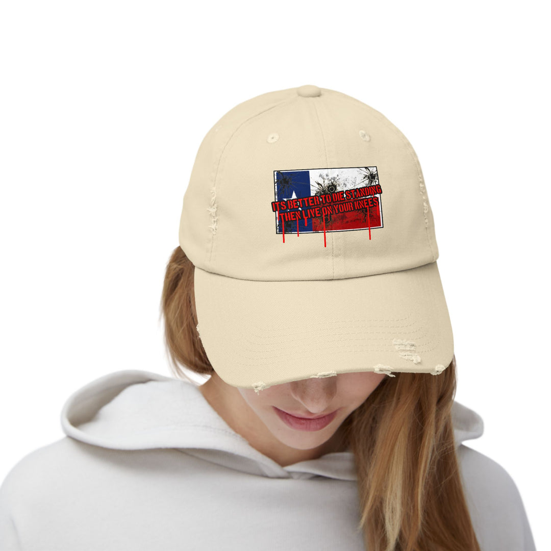 TEXAS FLAG BETTER TO DIE STANDING THEN LIVE O YOUR KNEE'S/CAP