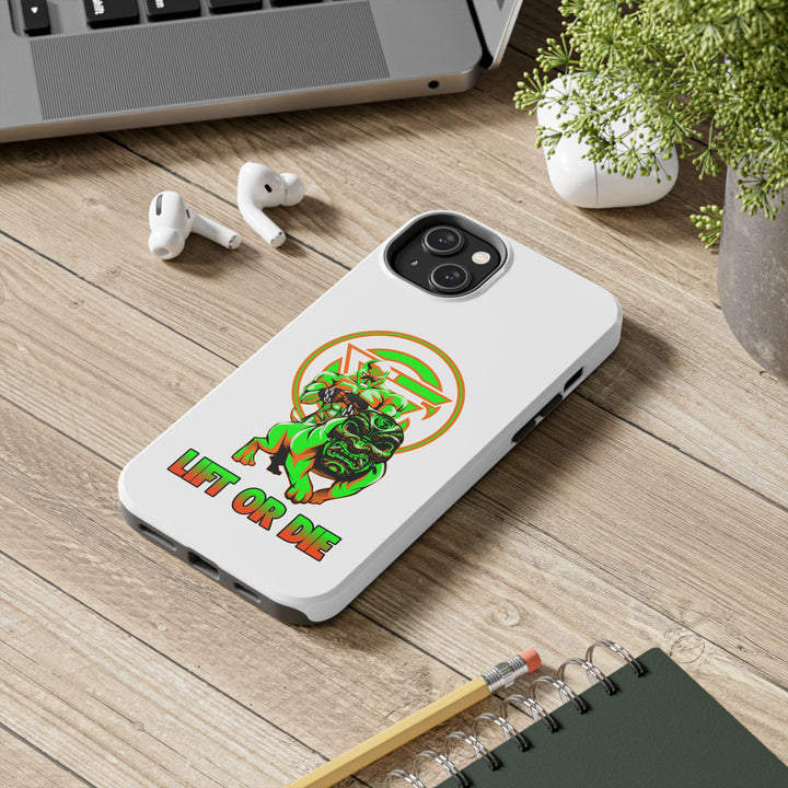 ANGRY DOG ORANGE GREEN PHONE CASE /LIFT OR DIE